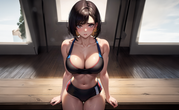 Futuristic AI anime art interface showing character design tools and glowing neon palette